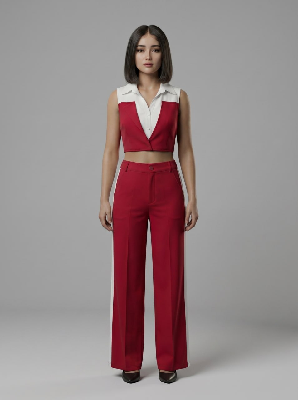 AI-generated product photography for Female Suit Cloth Imagery, a studio-quality shot created without a camera